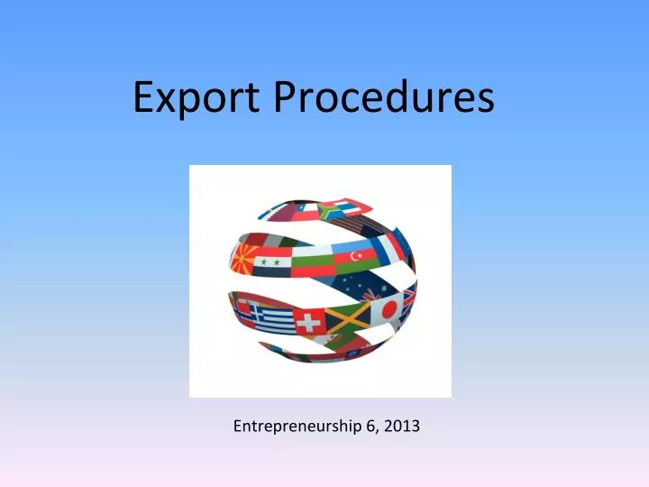 export procedures