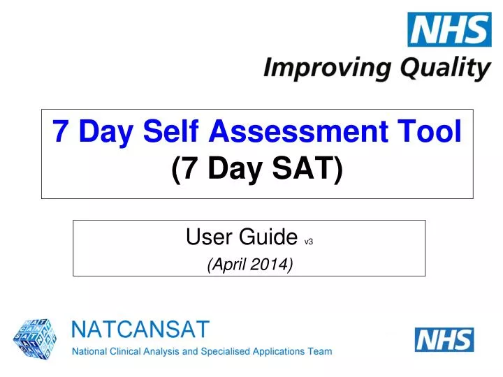 7 day self assessment tool 7 day sat