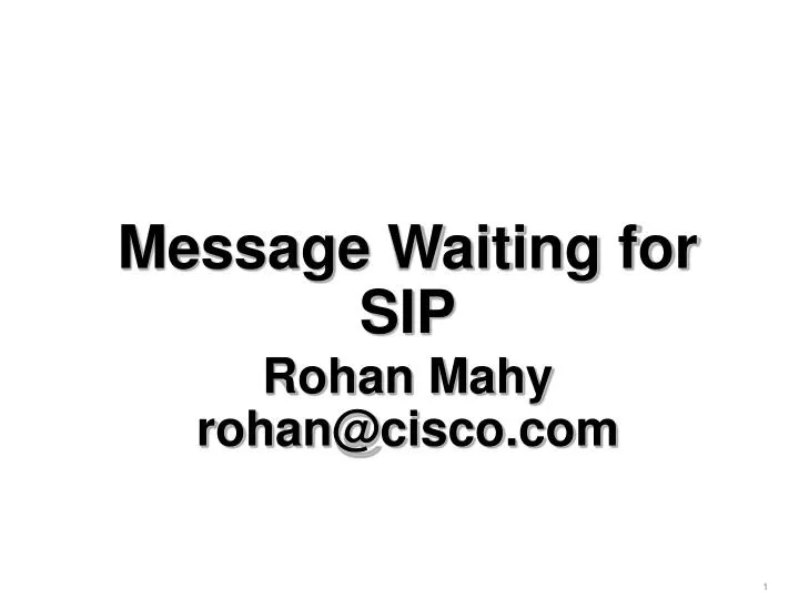 message waiting for sip