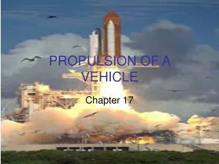 PROPULSION OF A VEHICLE