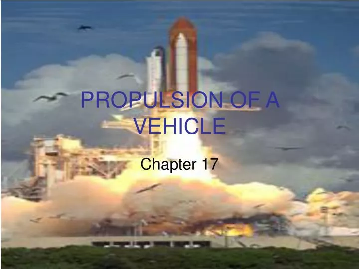 propulsion of a vehicle