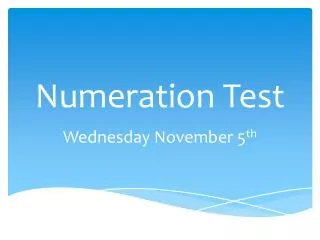 numeration test