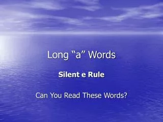 long a words