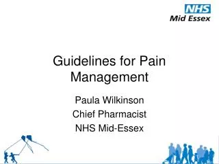 Guidelines for Pain Management