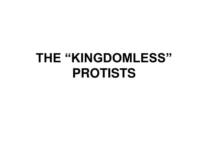 the kingdomless protists