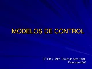 modelos de control