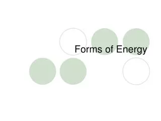 Forms of Energy