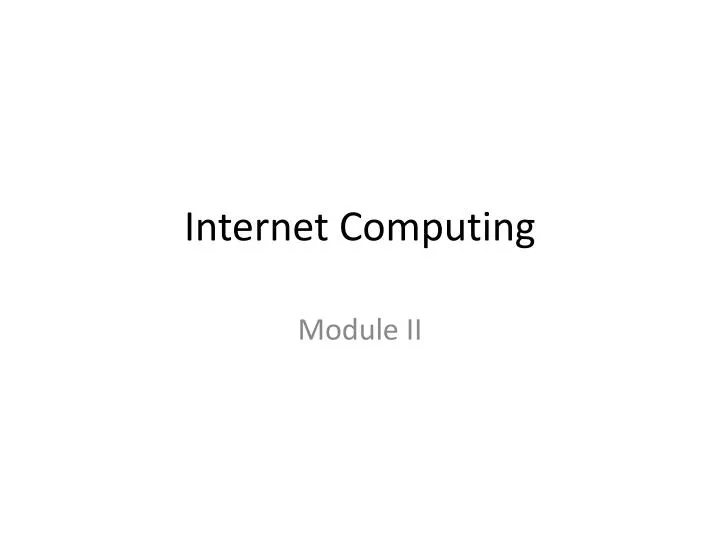 internet computing