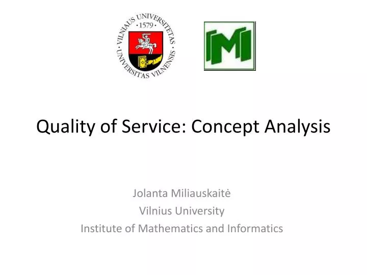 quality of service concept analysis