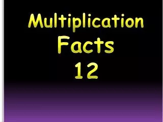 Multiplication Facts 12