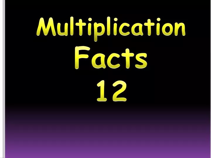 multiplication facts 12