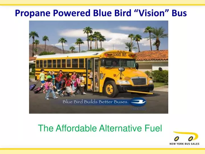 propane powered blue bird vision bus