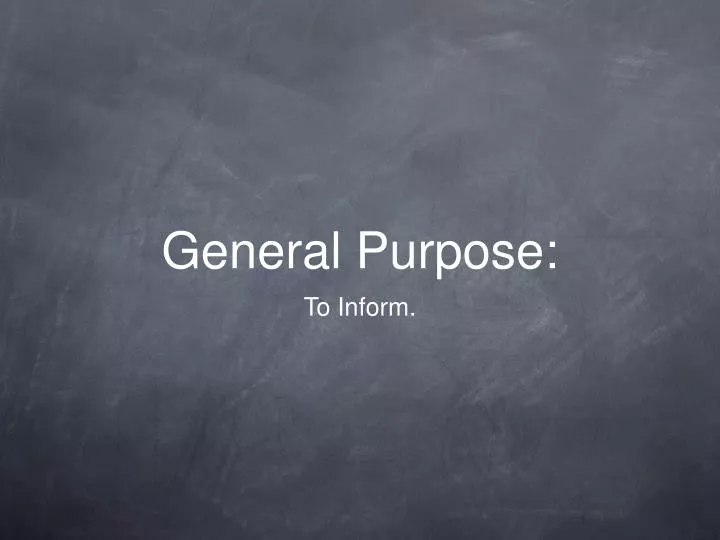 general purpose