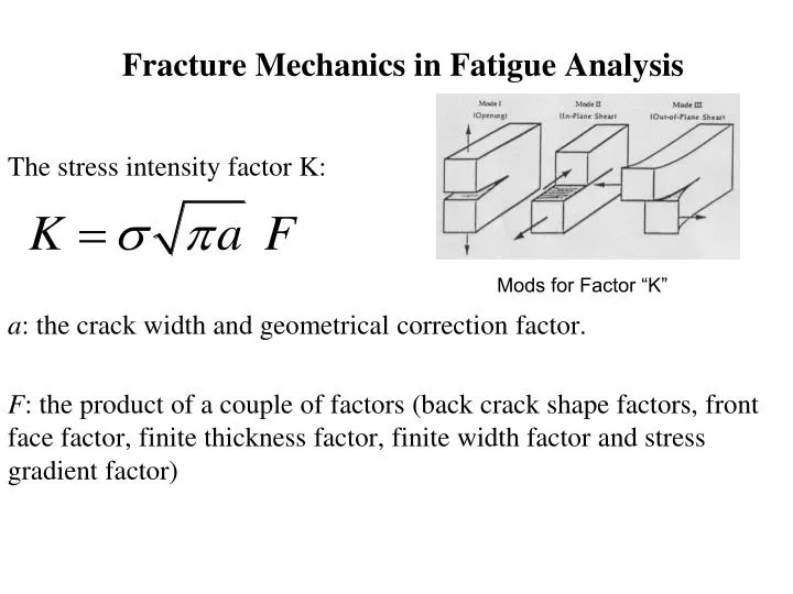 fracture mechanics in fatigue analysis