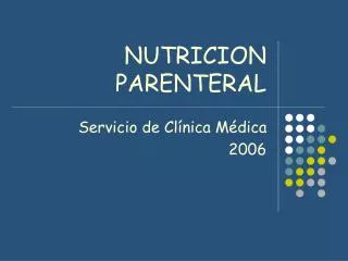 nutricion parenteral