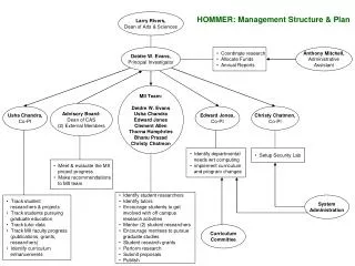 HOMMER: Management Structure &amp; Plan