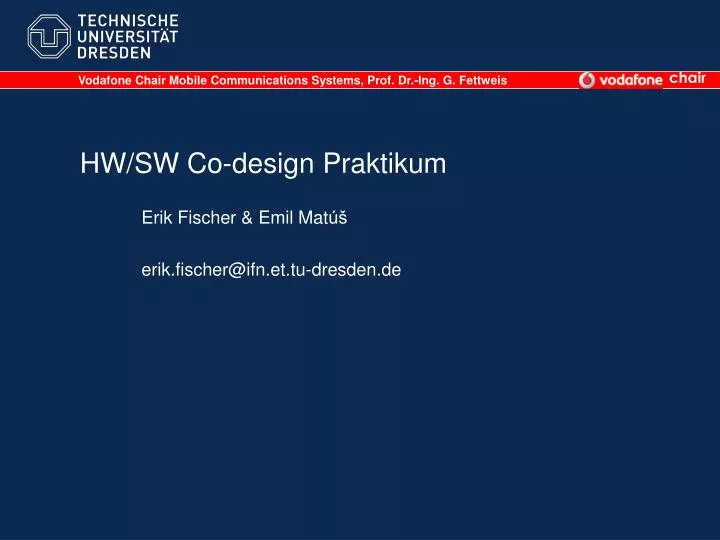 hw sw co design praktikum