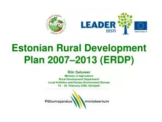 Estonian RDP 2007-2013