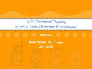 1255 Technical Training Service Tools Overview Presentation