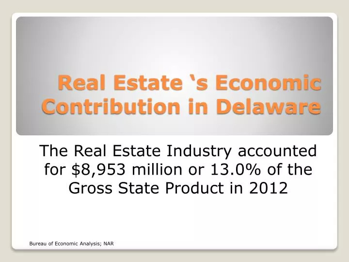real estate s economic contribution in delaware