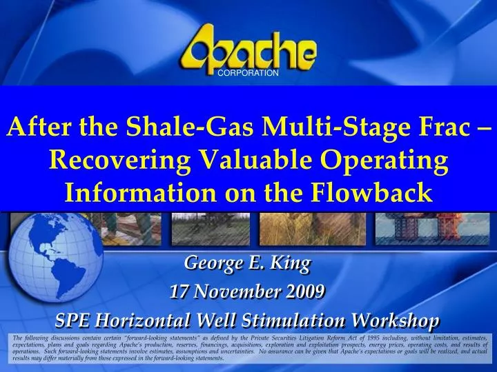 after the shale gas multi stage frac recovering valuable operating information on the flowback