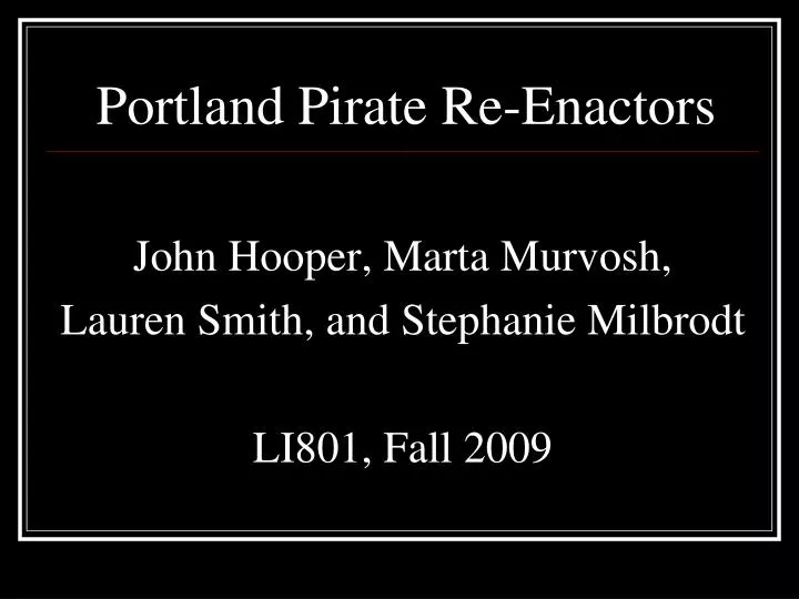 portland pirate re enactors