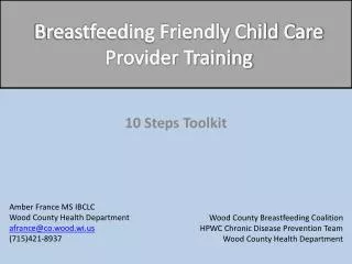 Breastfeeding Friendly Child Care Provider Training