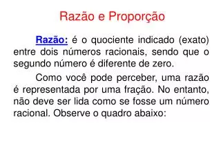 raz o e propor o