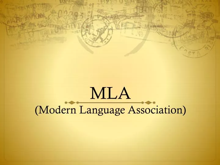 mla modern language association