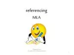 referencing MLA - slide 1
