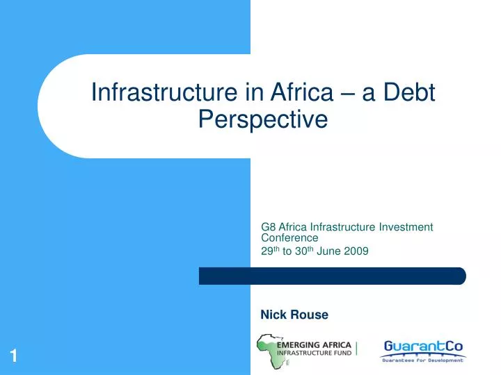 infrastructure in africa a debt perspective