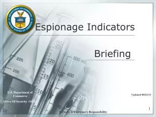 Espionage Indicators