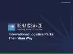 International Logistics Parks The Indian Way - slide 1