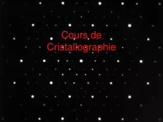 cours de cristallographie
