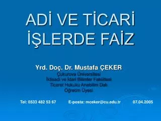 ad ve t car lerde fa z