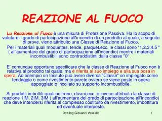 reazione al fuoco