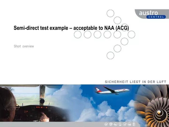 semi direct test example acceptable to naa acg