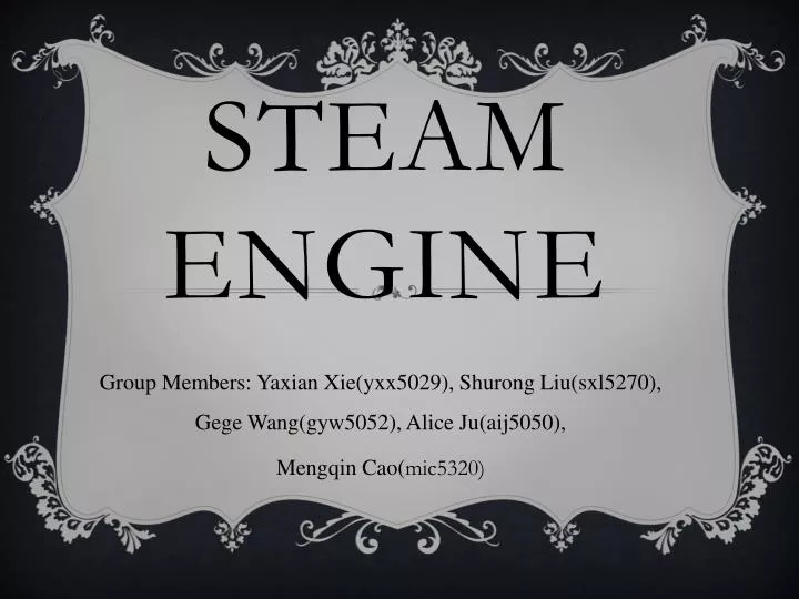 steam engine