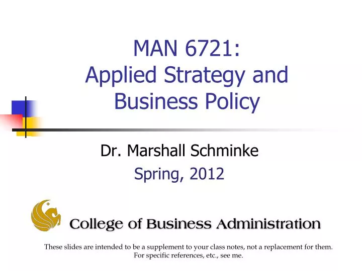 man 6721 applied strategy and business policy
