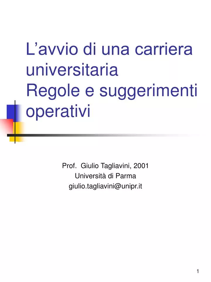 l avvio di una carriera universitaria regole e suggerimenti operativi