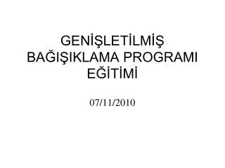 gen let lm ba i iklama programi e t m