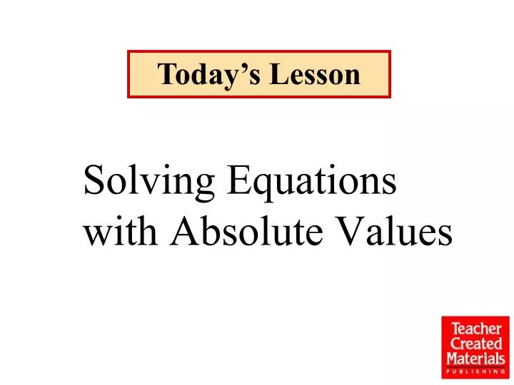 solving equations with absolute values