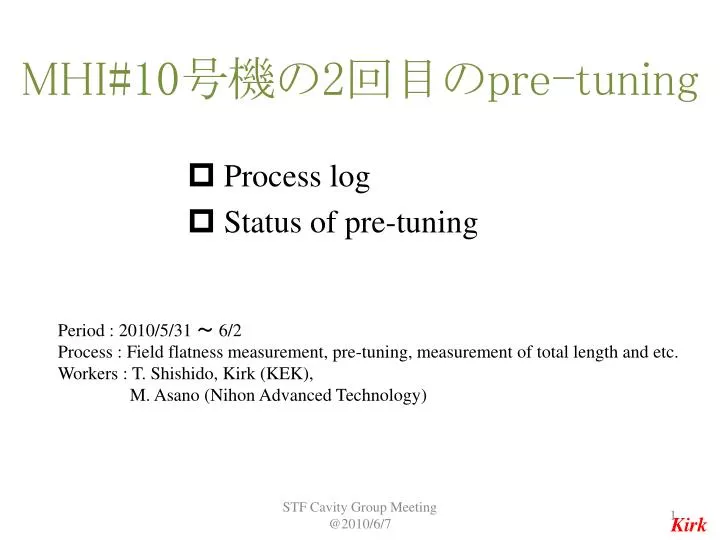 mhi 10 2 pre tuning