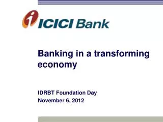 Banking in a transforming economy