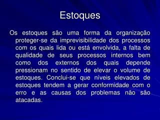 estoques