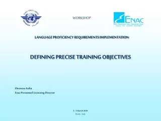 WORKSHOP LANGUAGE PROFICIENCY REQUIREMENTS IMPLEMENTATION
