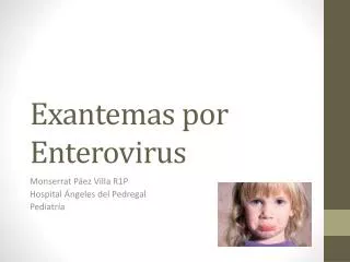 exantemas por enterovirus