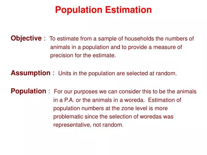 population estimation