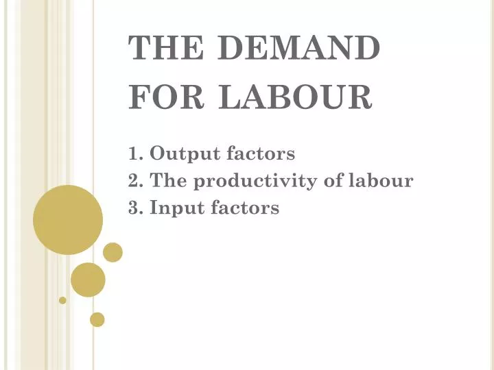 the demand for labour
