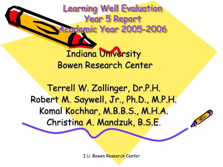 learning well evaluation year 5 report academic year 2005 2006